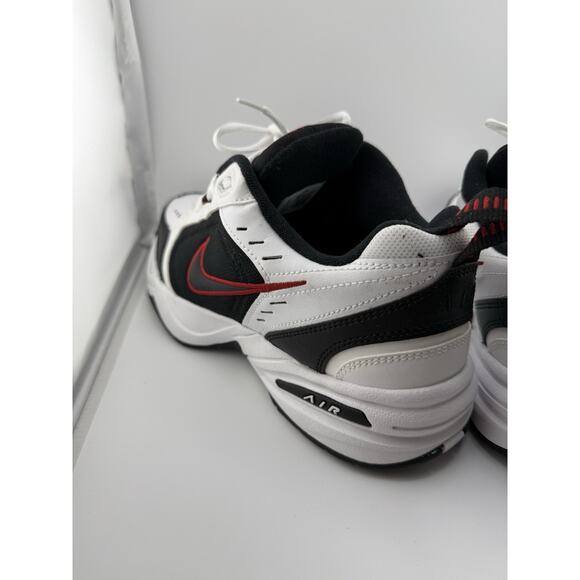 NIKE AIR MONARCH IV 4 EXTRA WIDE 4E WHITE/BLACK/RED CROSS TRAINER MEN SIZE 9.5W - Picture 4 of 8